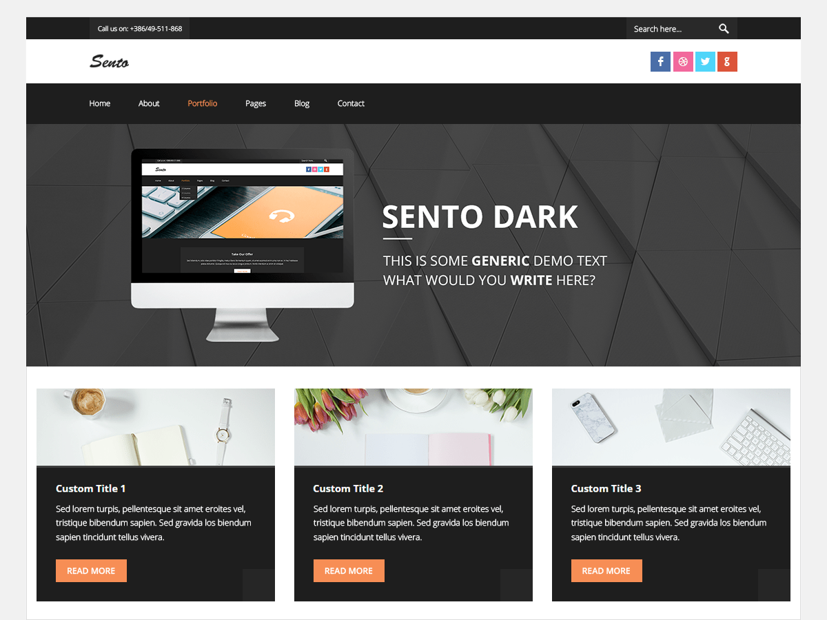 Sento Dark theme screenshot