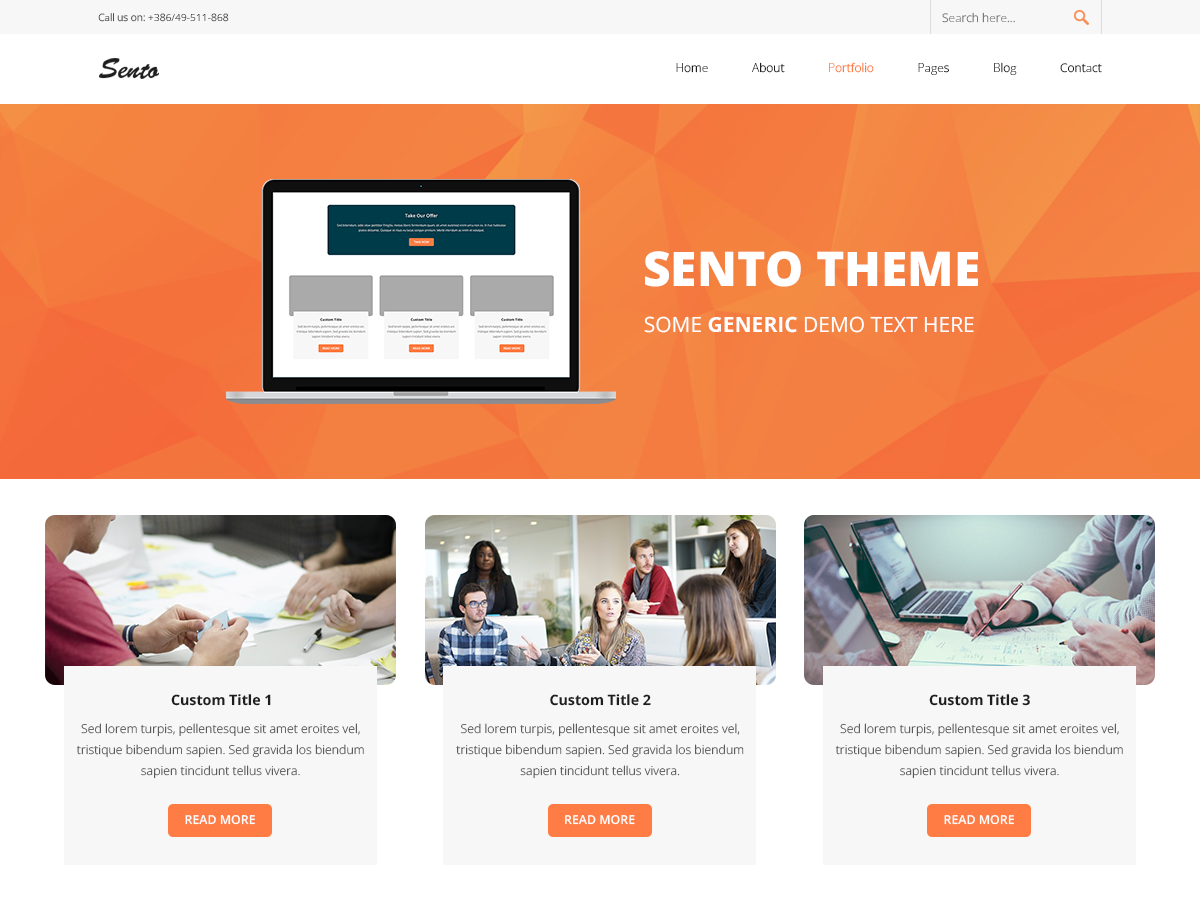 Sento eBusiness theme screenshot