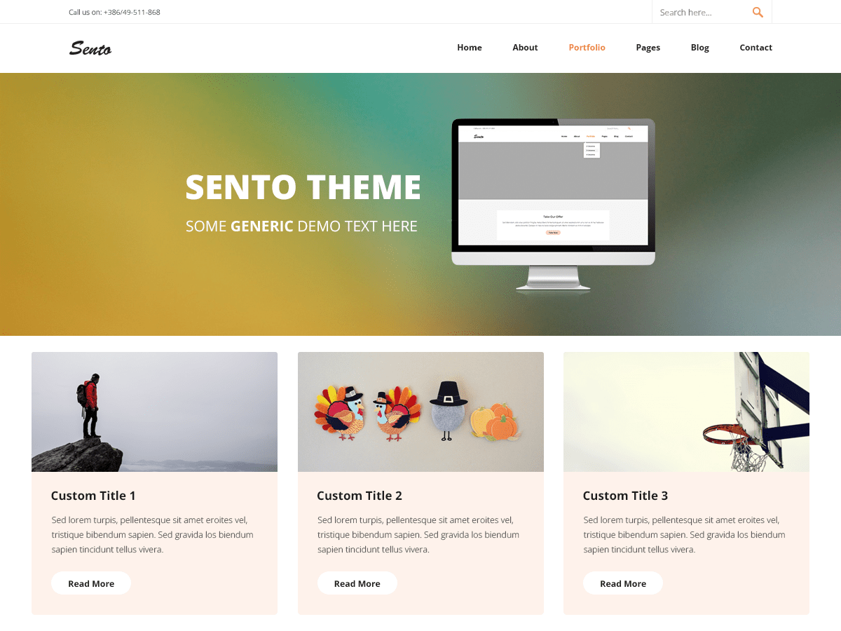 Sento eMagazine theme screenshot