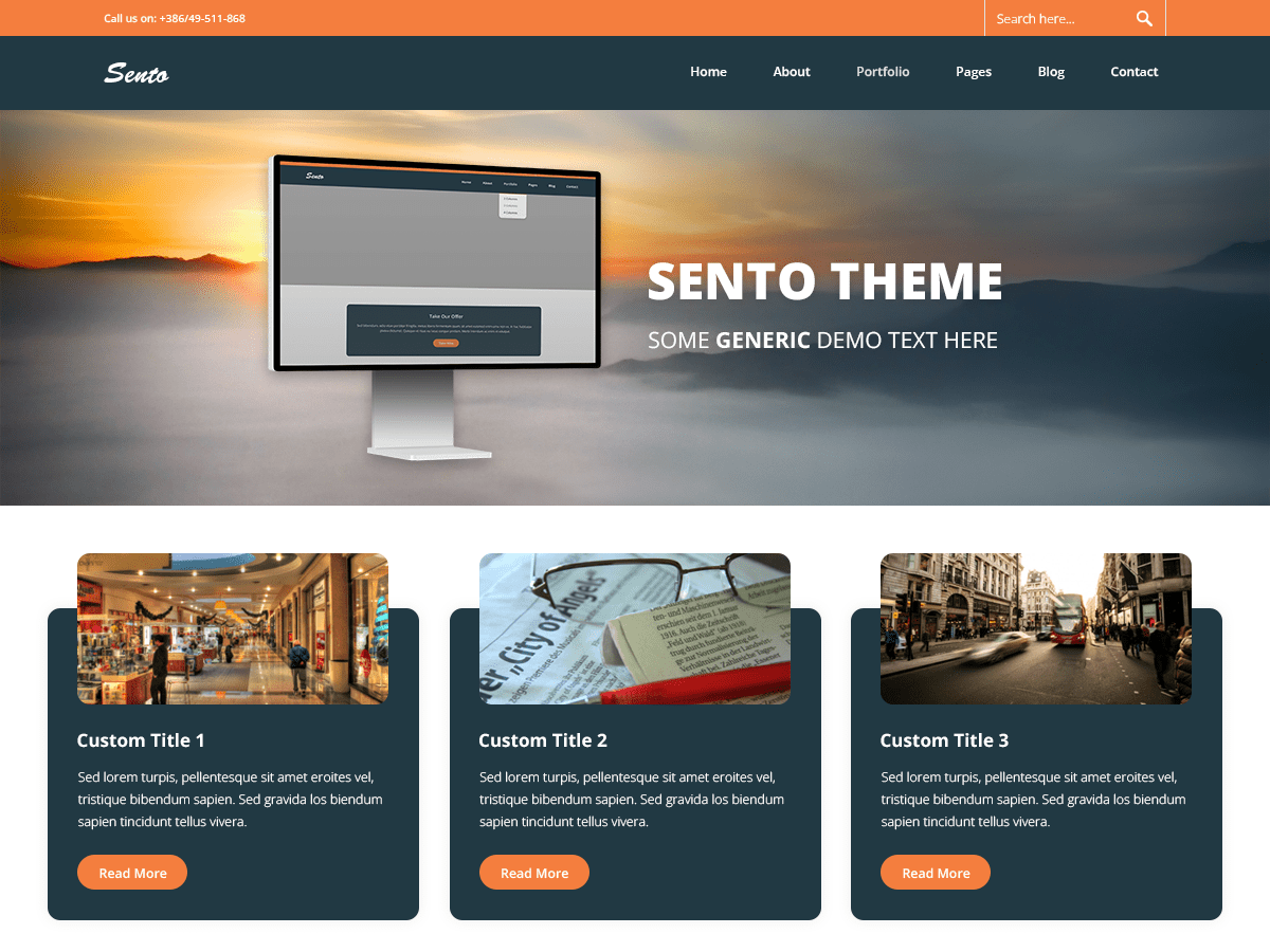 Sento eNews theme screenshot
