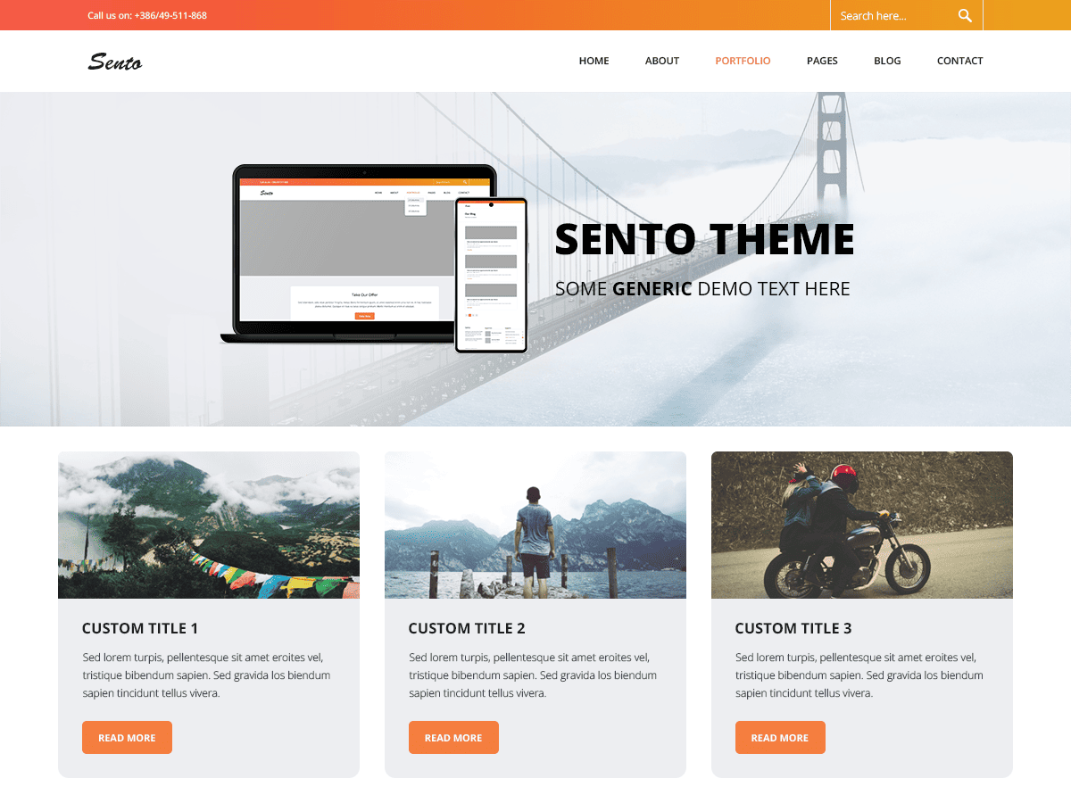 Sento iNews theme screenshot