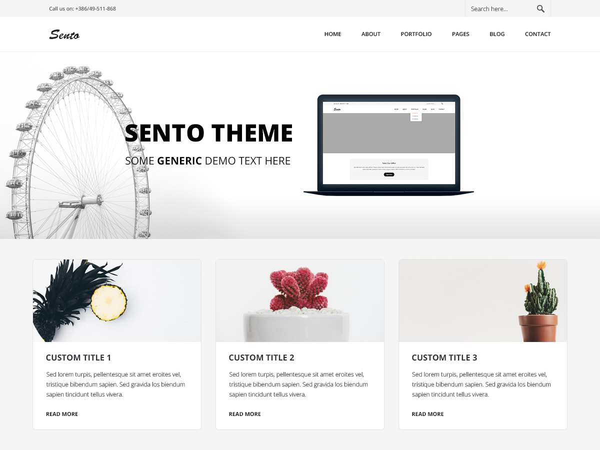Sento Minimal theme screenshot