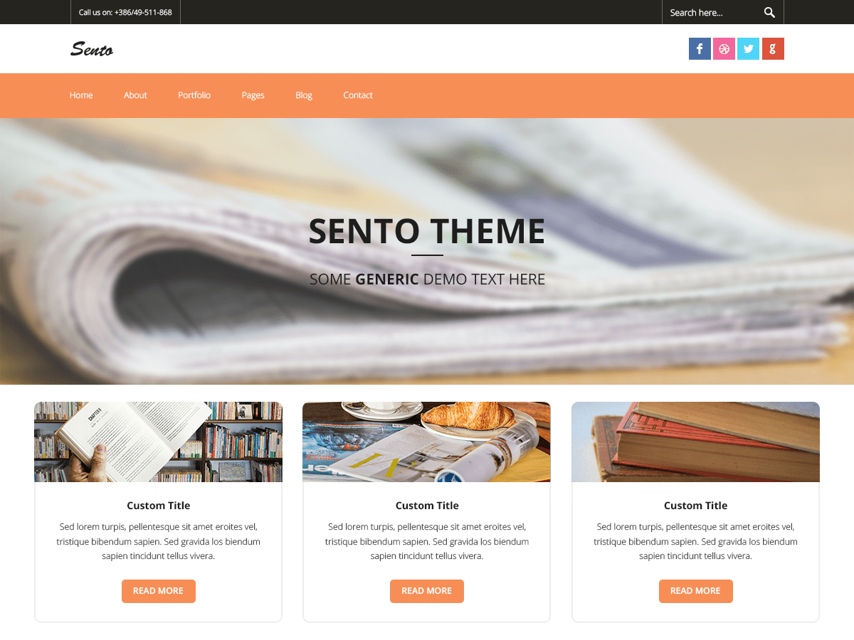 Sento News theme screenshot