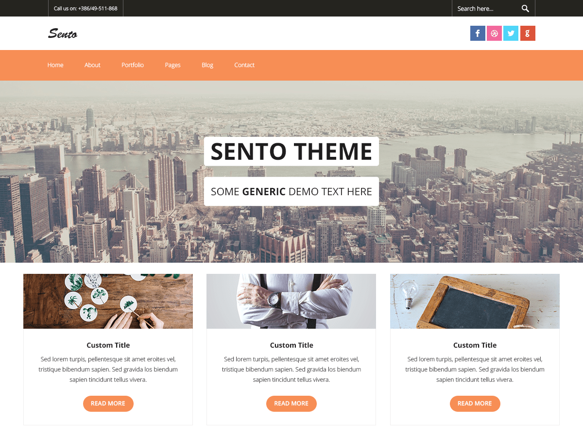 Sento Store theme screenshot