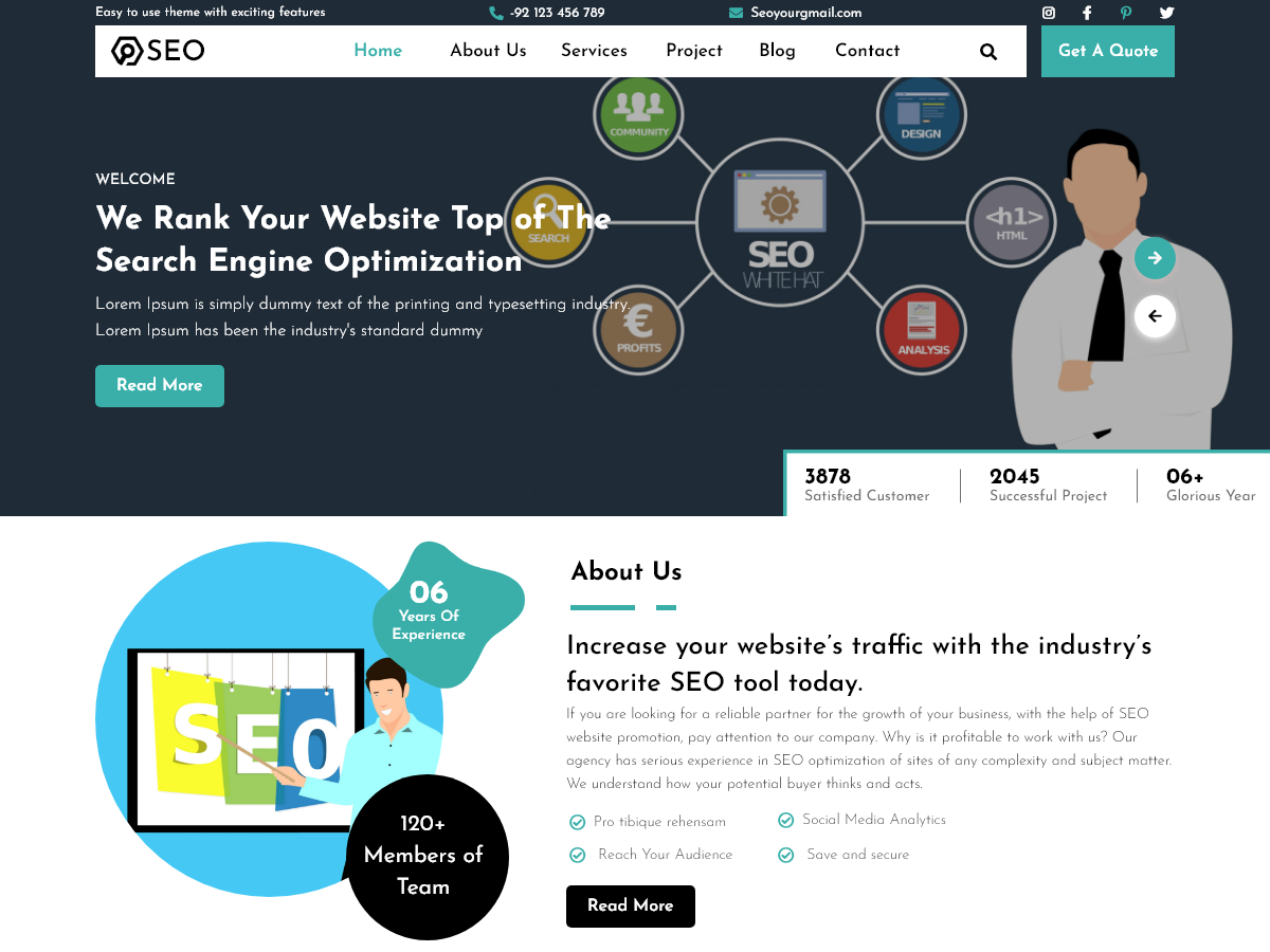 SEO Digital Agency theme screenshot