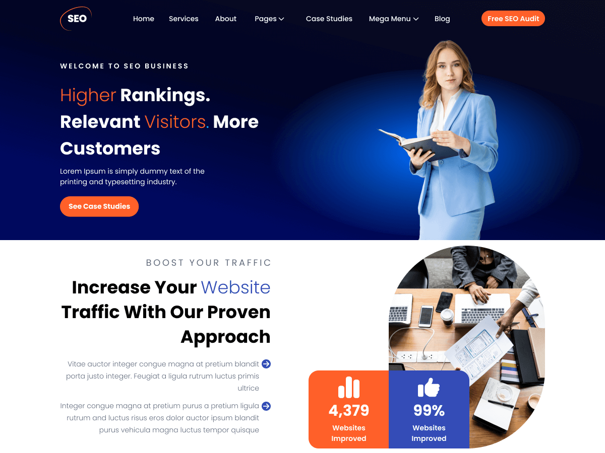 SEO Enterprise theme screenshot
