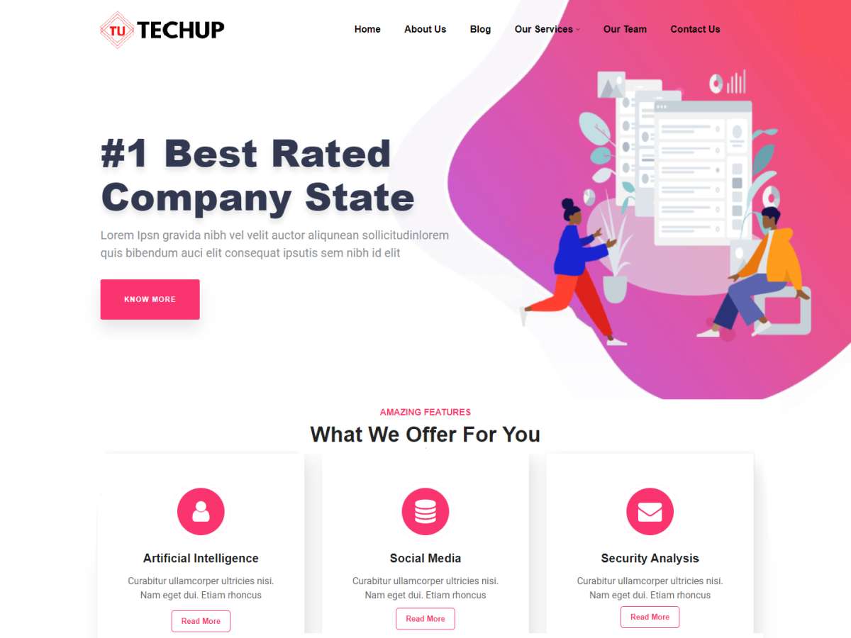 SEO Techup theme screenshot