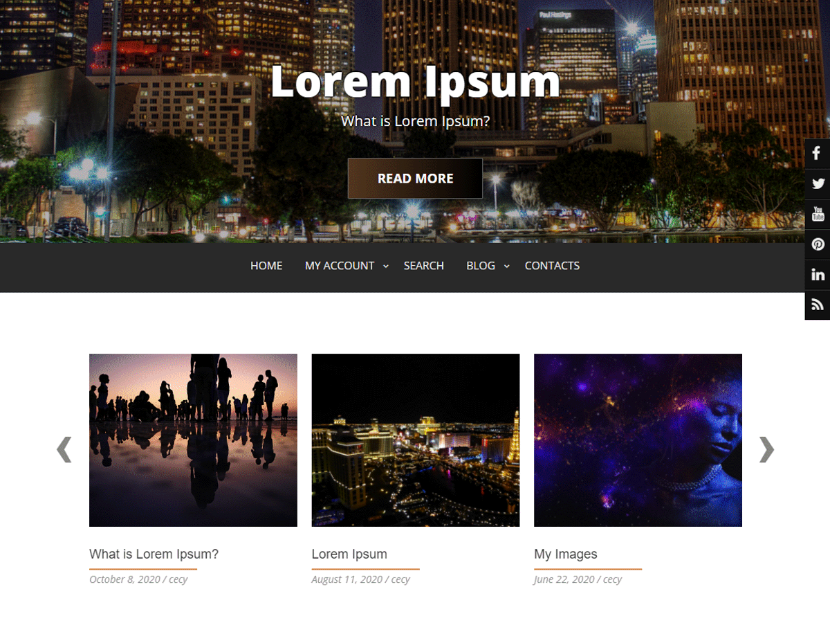 SEOS Social theme screenshot