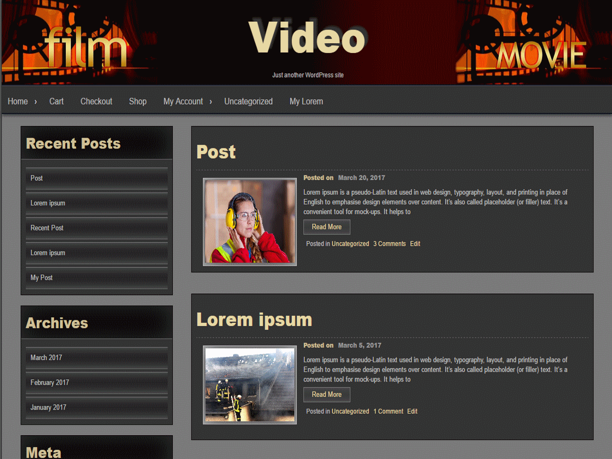 Seos Video theme screenshot