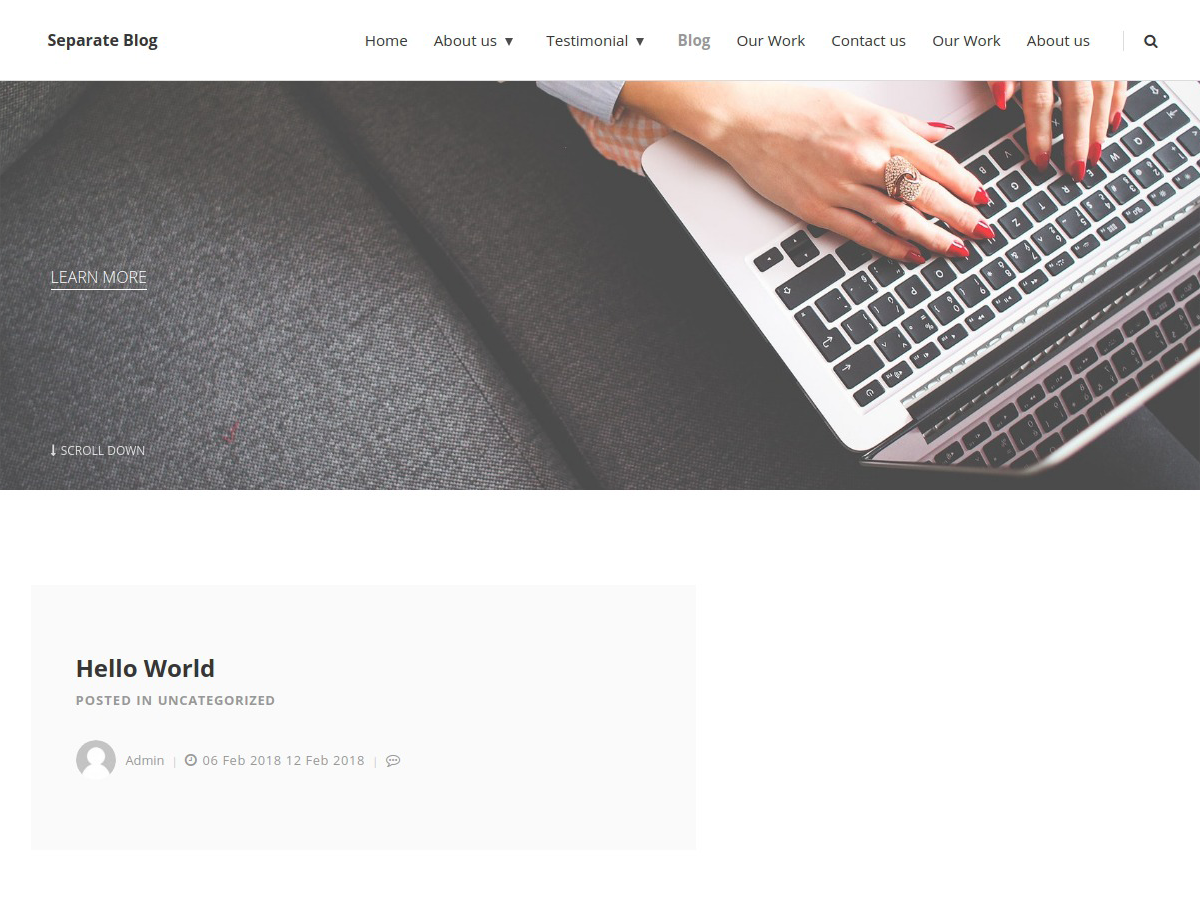 Separate Blog theme screenshot