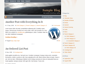 Serenity theme screenshot