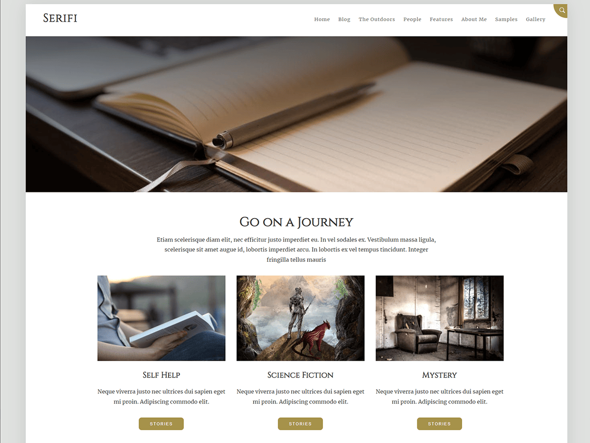 Serifi theme screenshot