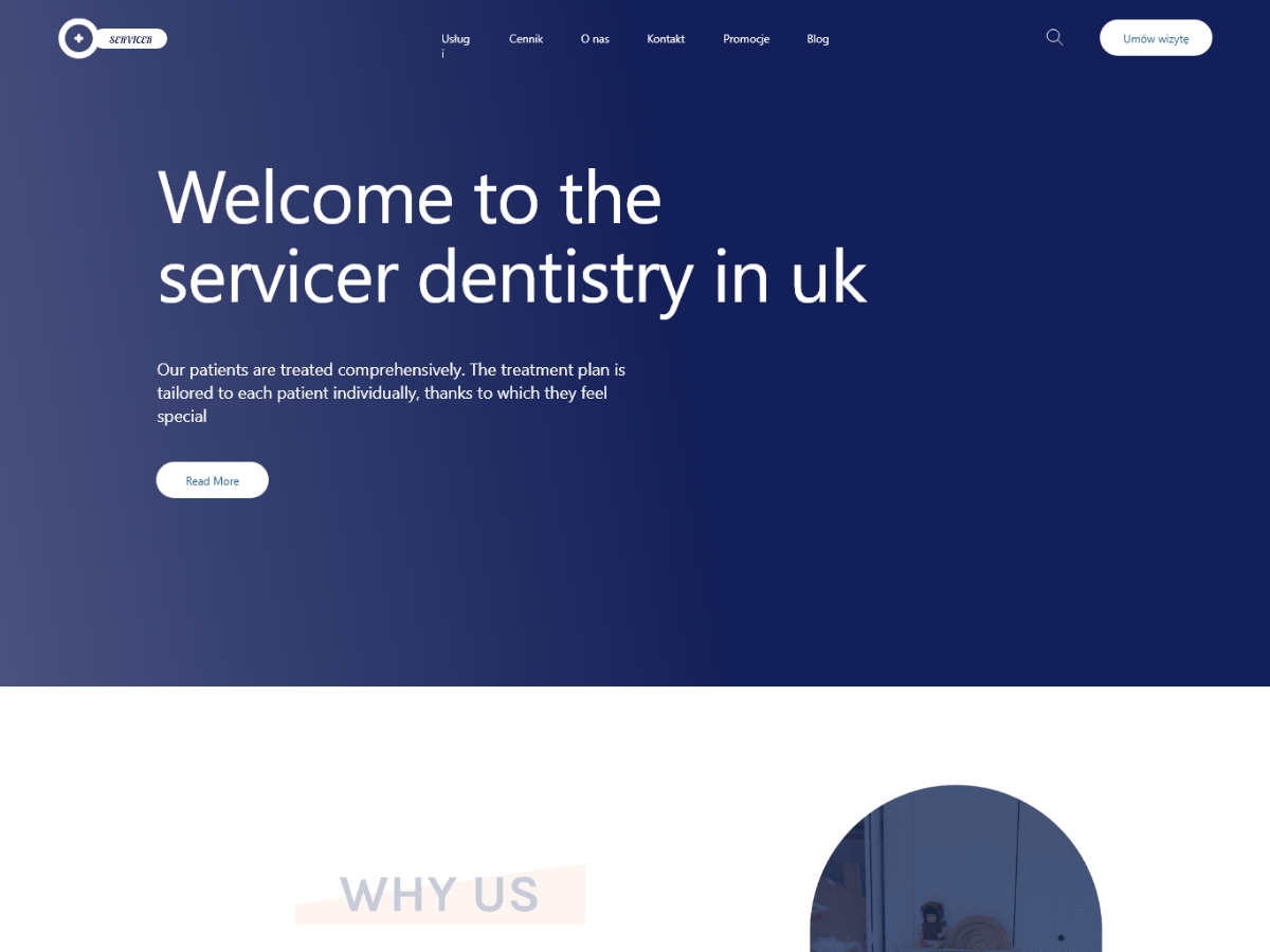 Servicer theme screenshot