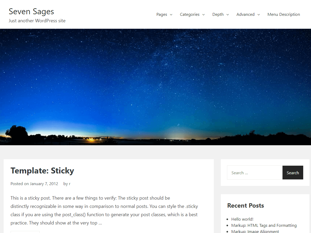 Seven Sages theme screenshot