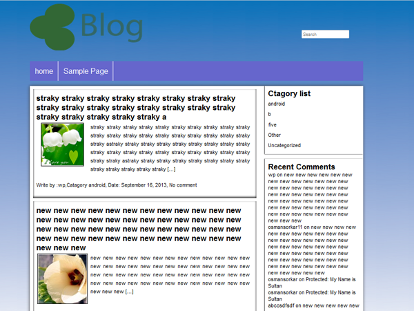 seventy theme screenshot