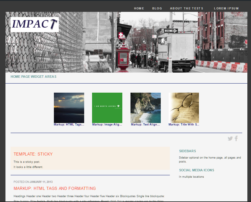 SF Impact theme screenshot