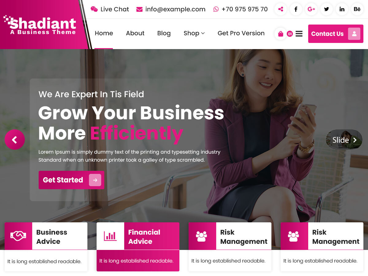 Shadiant theme screenshot