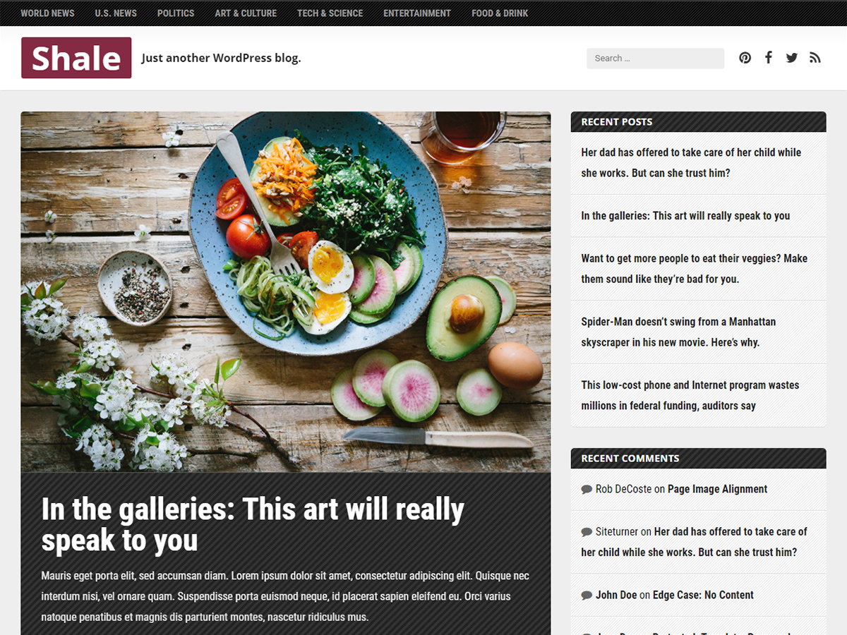 Shale theme screenshot