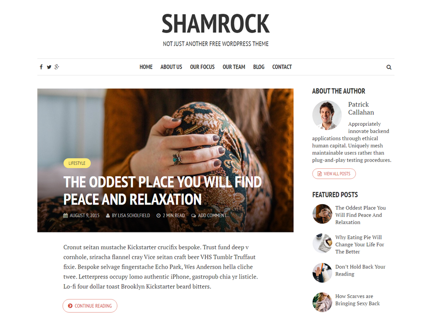 Shamrock theme screenshot