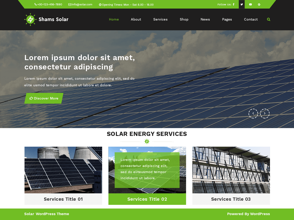 Shams Solar theme screenshot