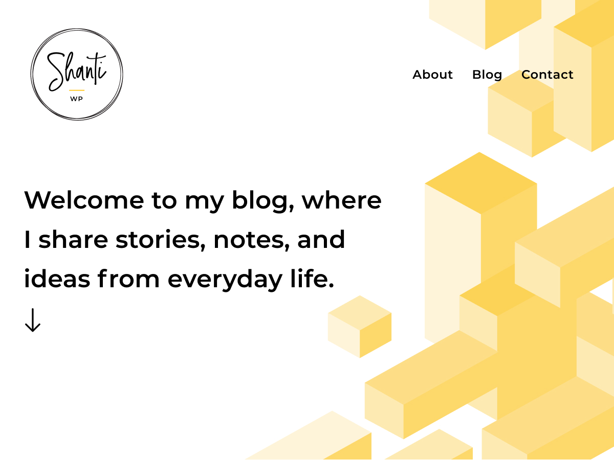 Shanti theme screenshot