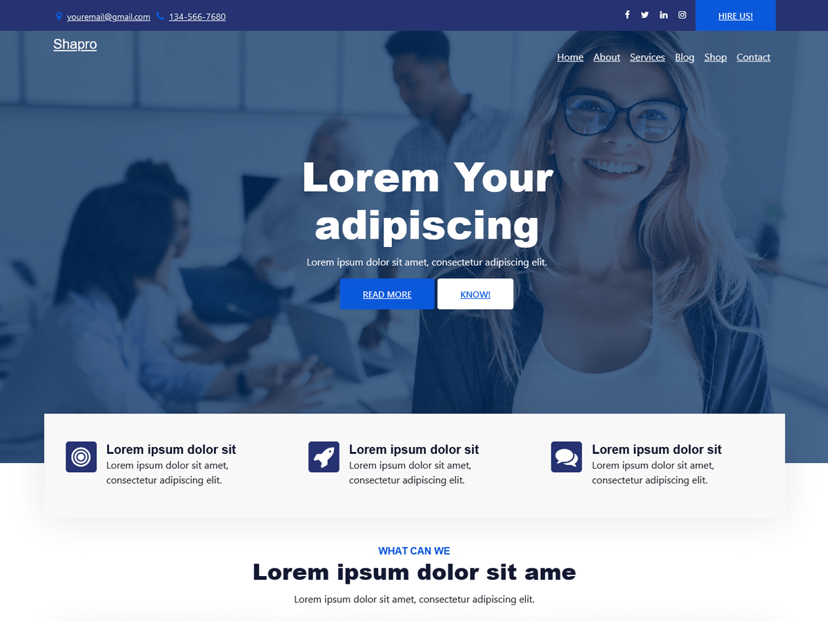 Shapro theme screenshot