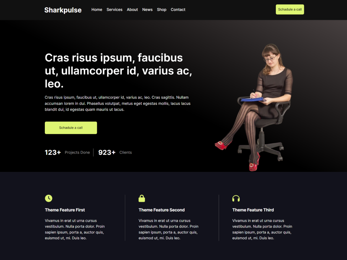 Sharkpulse theme screenshot