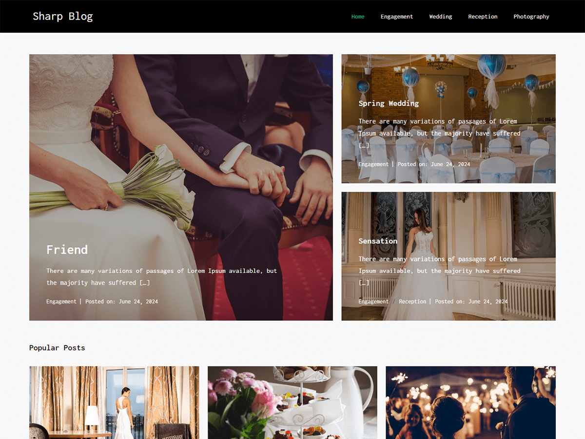 Sharp Blog theme screenshot
