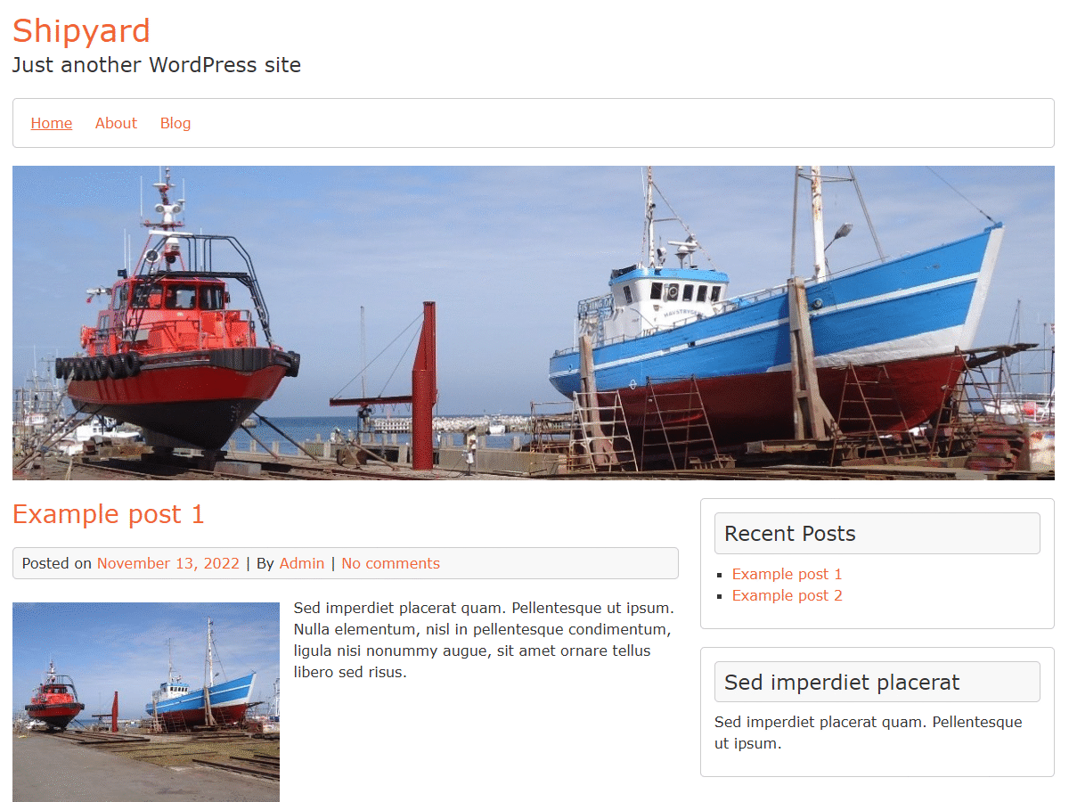 Shipyard theme screenshot