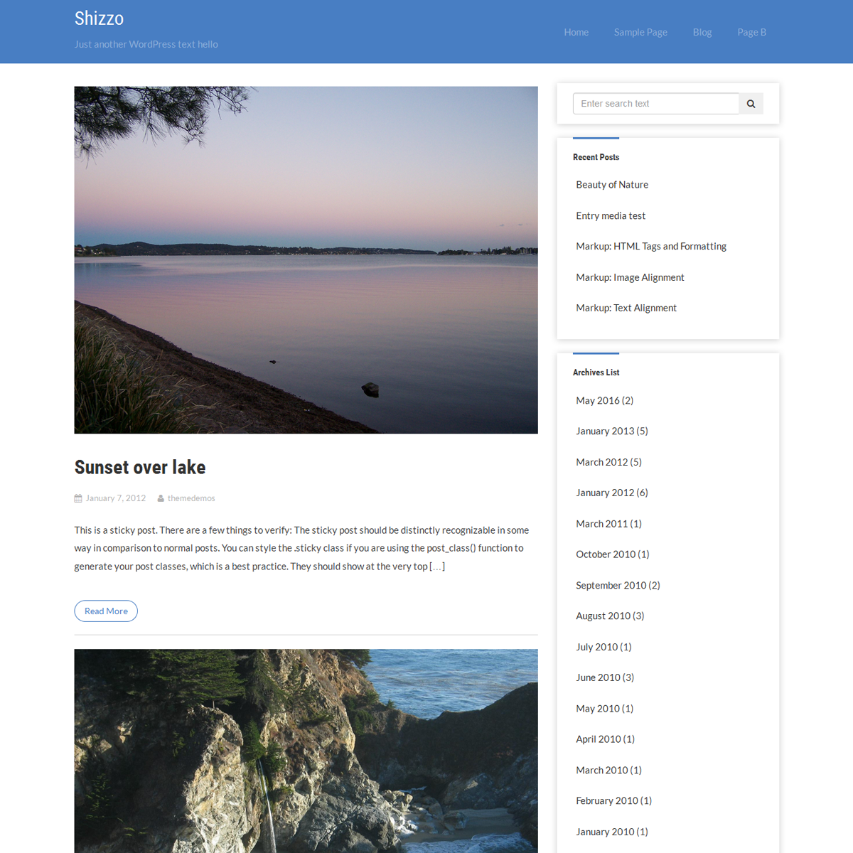 Shizzo theme screenshot