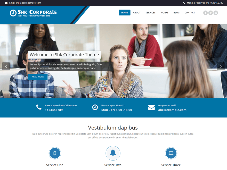 Shk Corporate theme screenshot