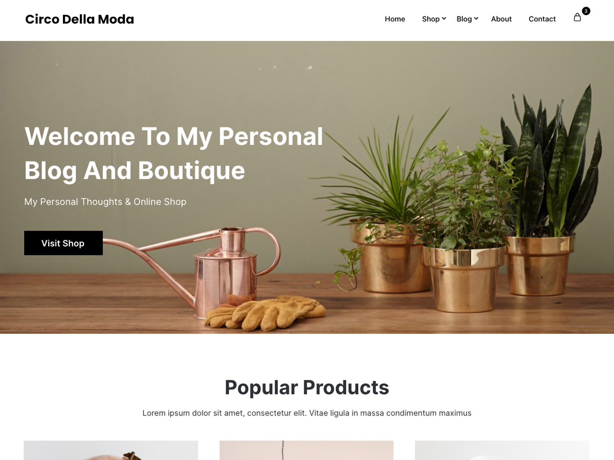Shop And Blog theme screenshot