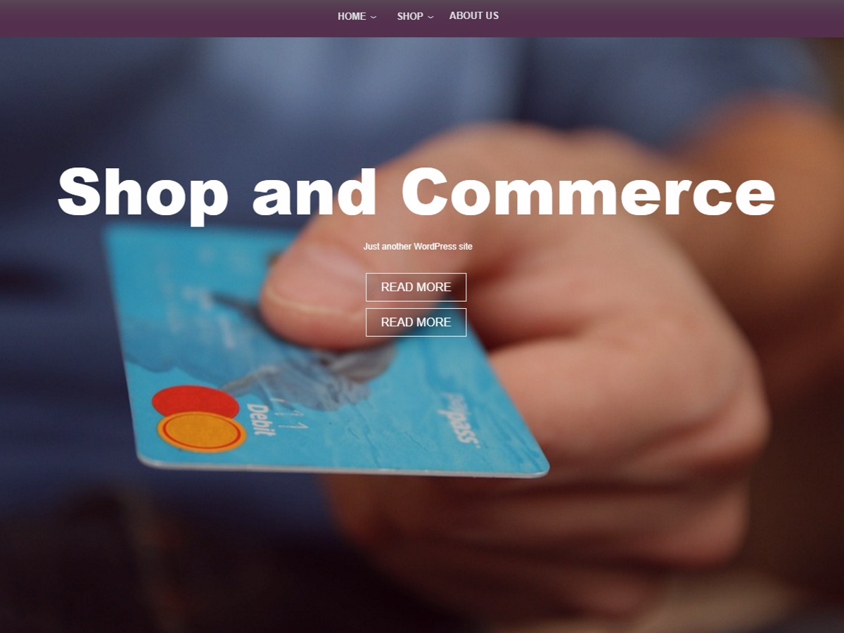 Shop and Commerce theme screenshot