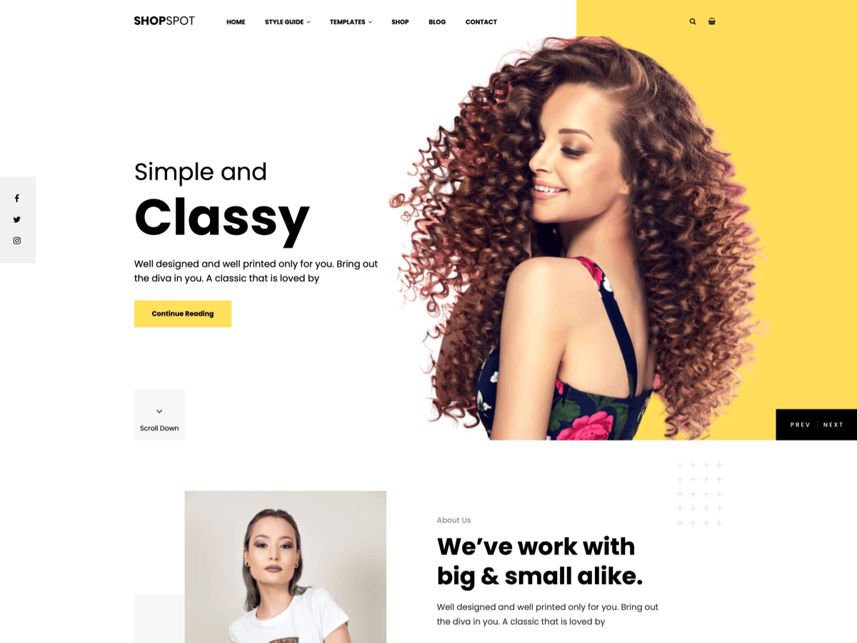 Shop Spot theme screenshot