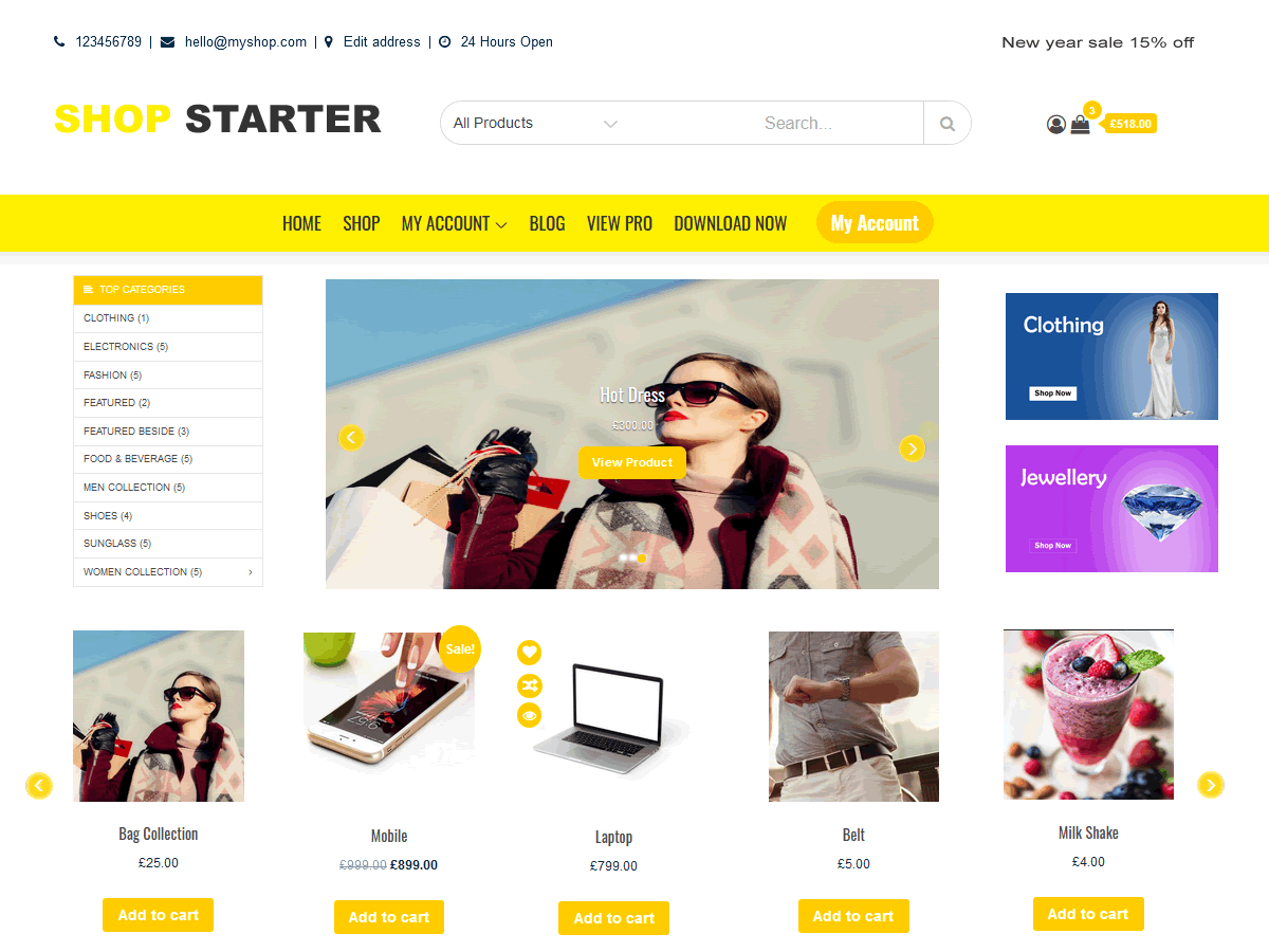 Shop Starter theme screenshot