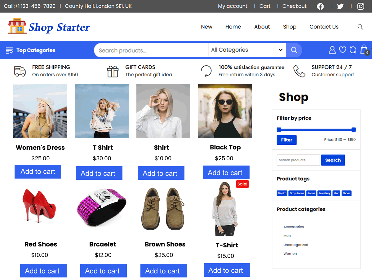 Shop Startup theme screenshot