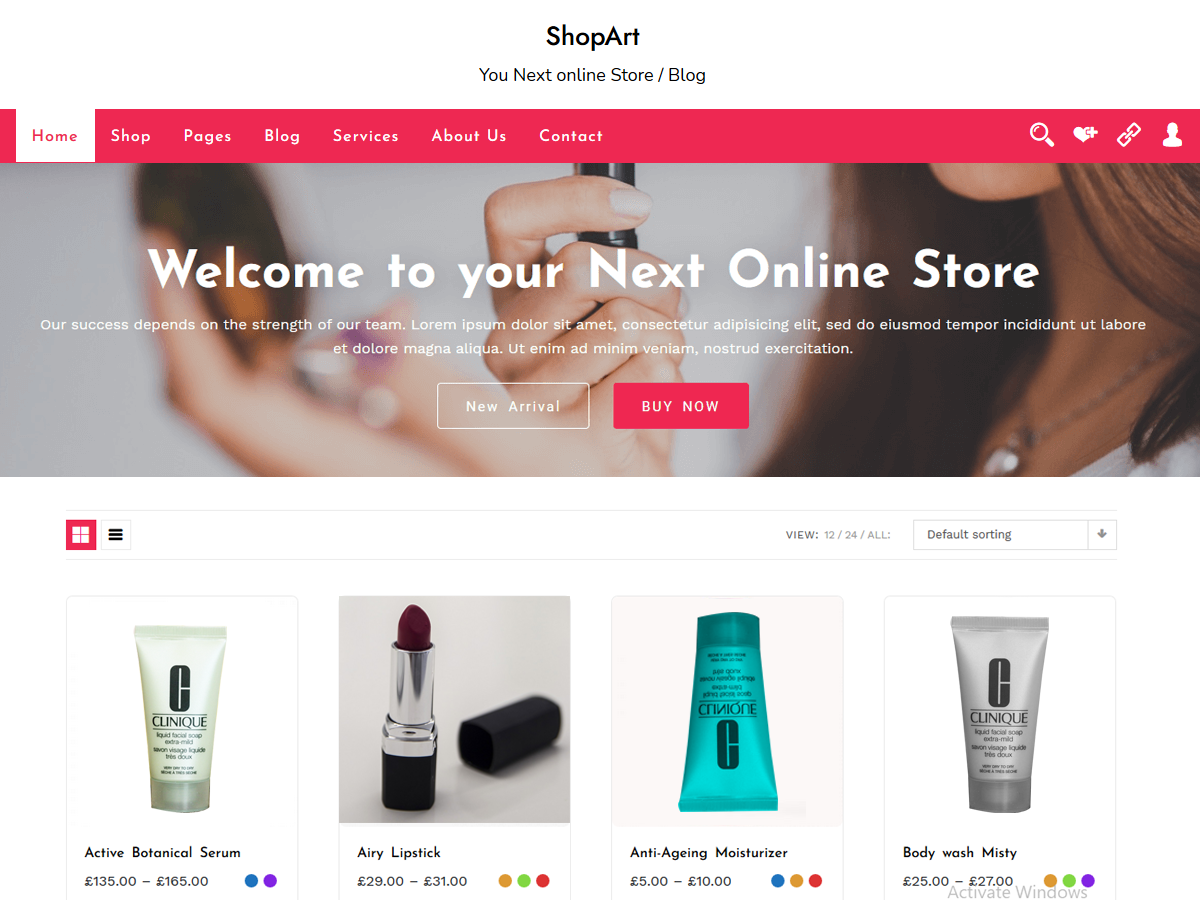 Shopart theme screenshot