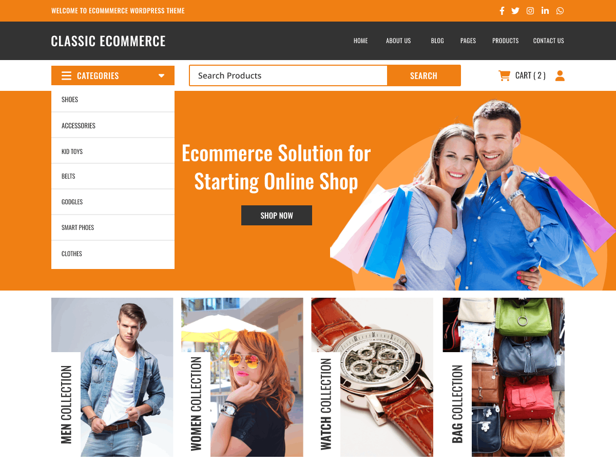 Shopfront Ecommerce theme screenshot
