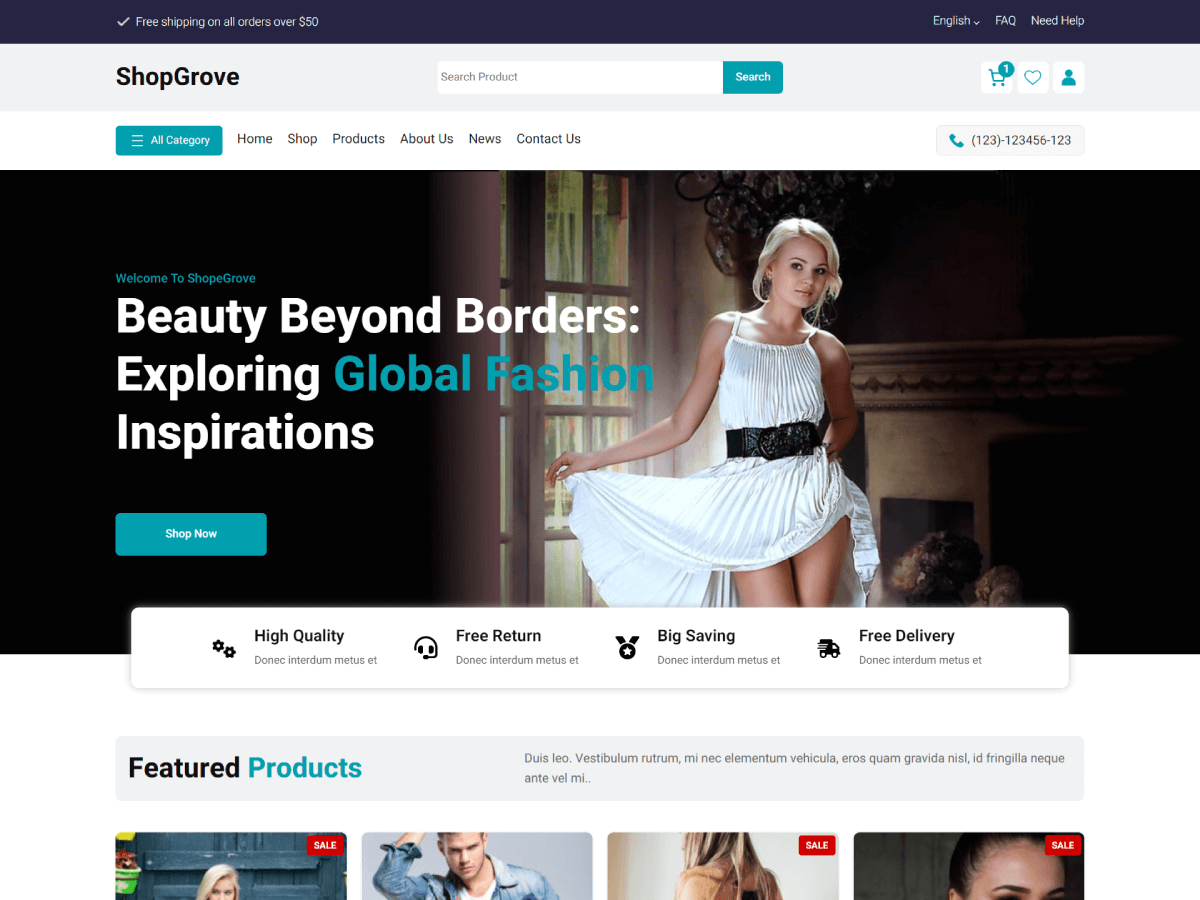 ShopGrove theme screenshot