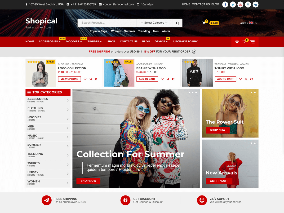 Shopical theme screenshot