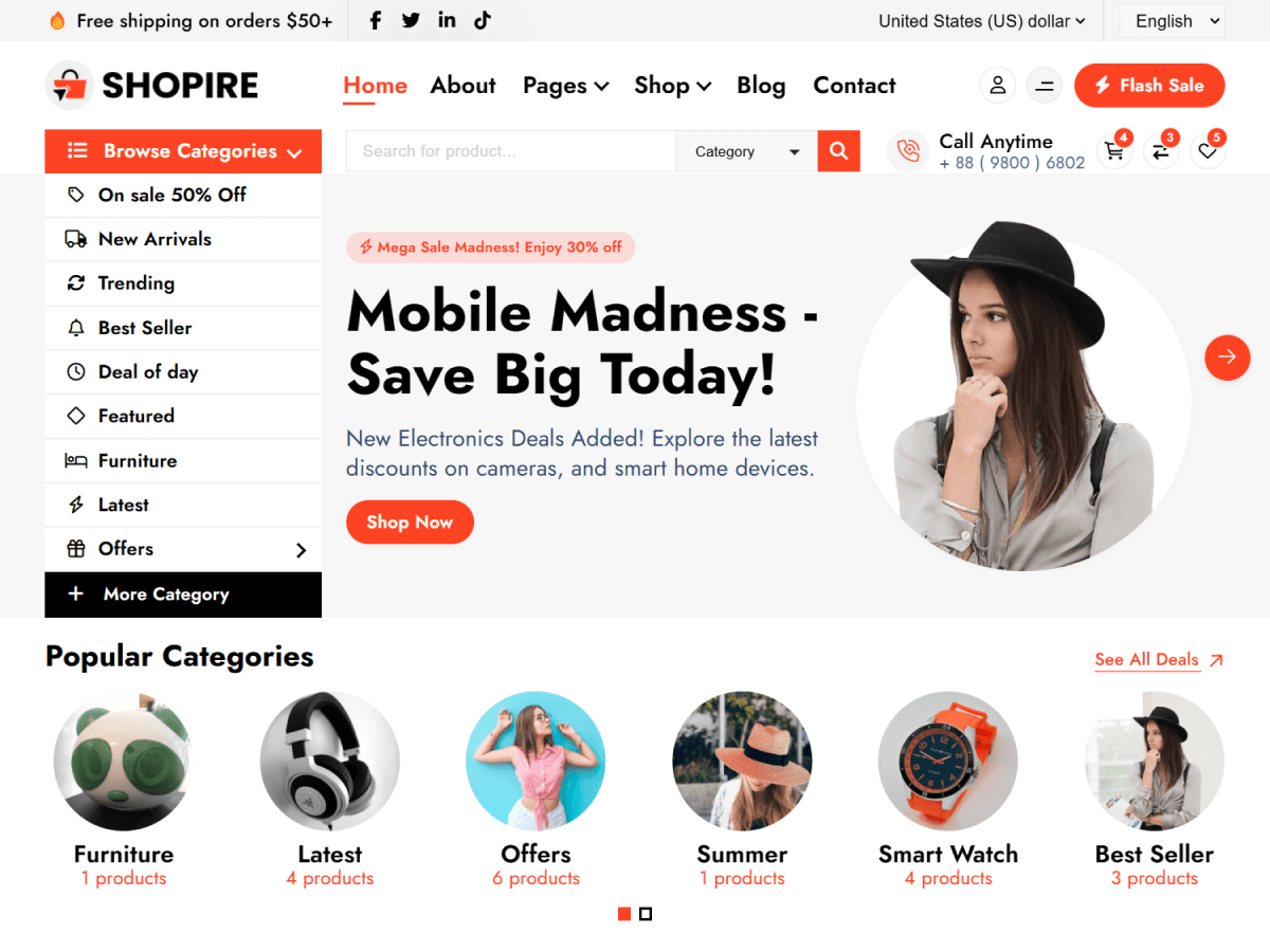 Shopire theme screenshot
