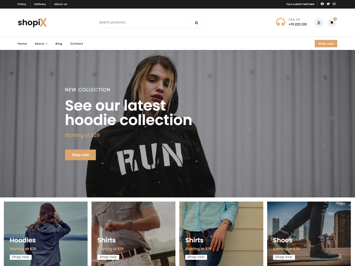 Shopix theme screenshot