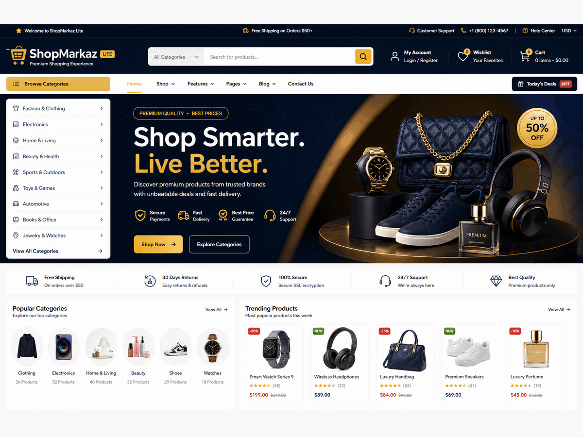 ShopMarkaz Lite theme screenshot