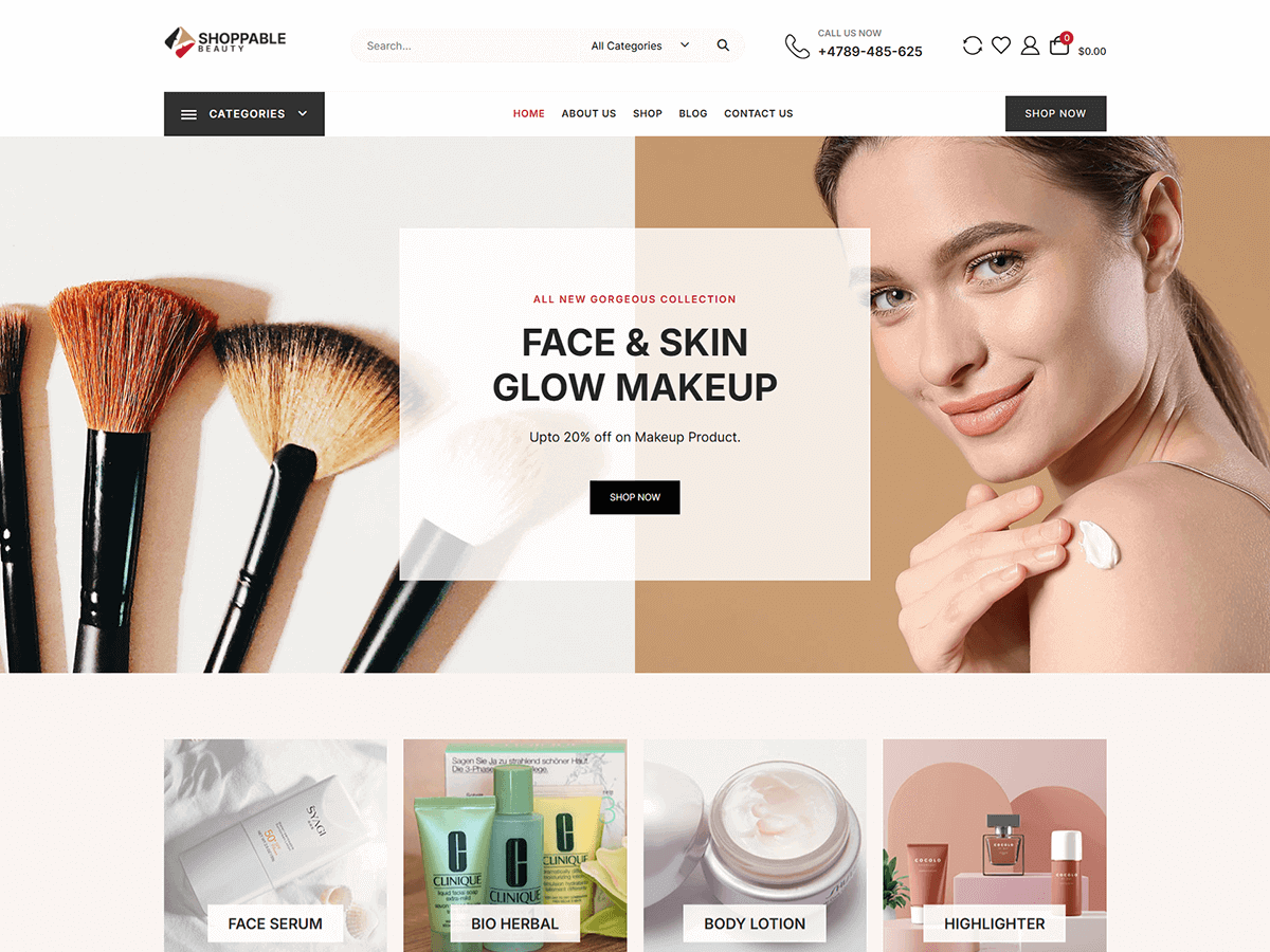Shoppable Beauty theme screenshot