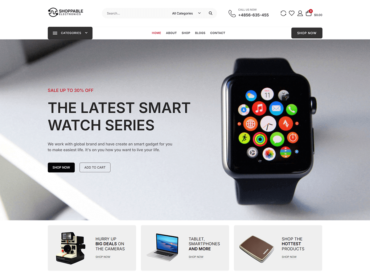 Shoppable Electronics theme screenshot