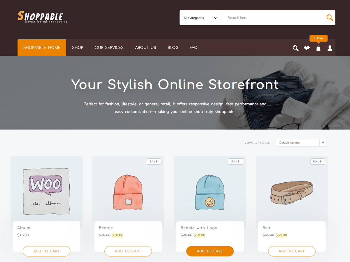 Shopper Shoppable theme screenshot