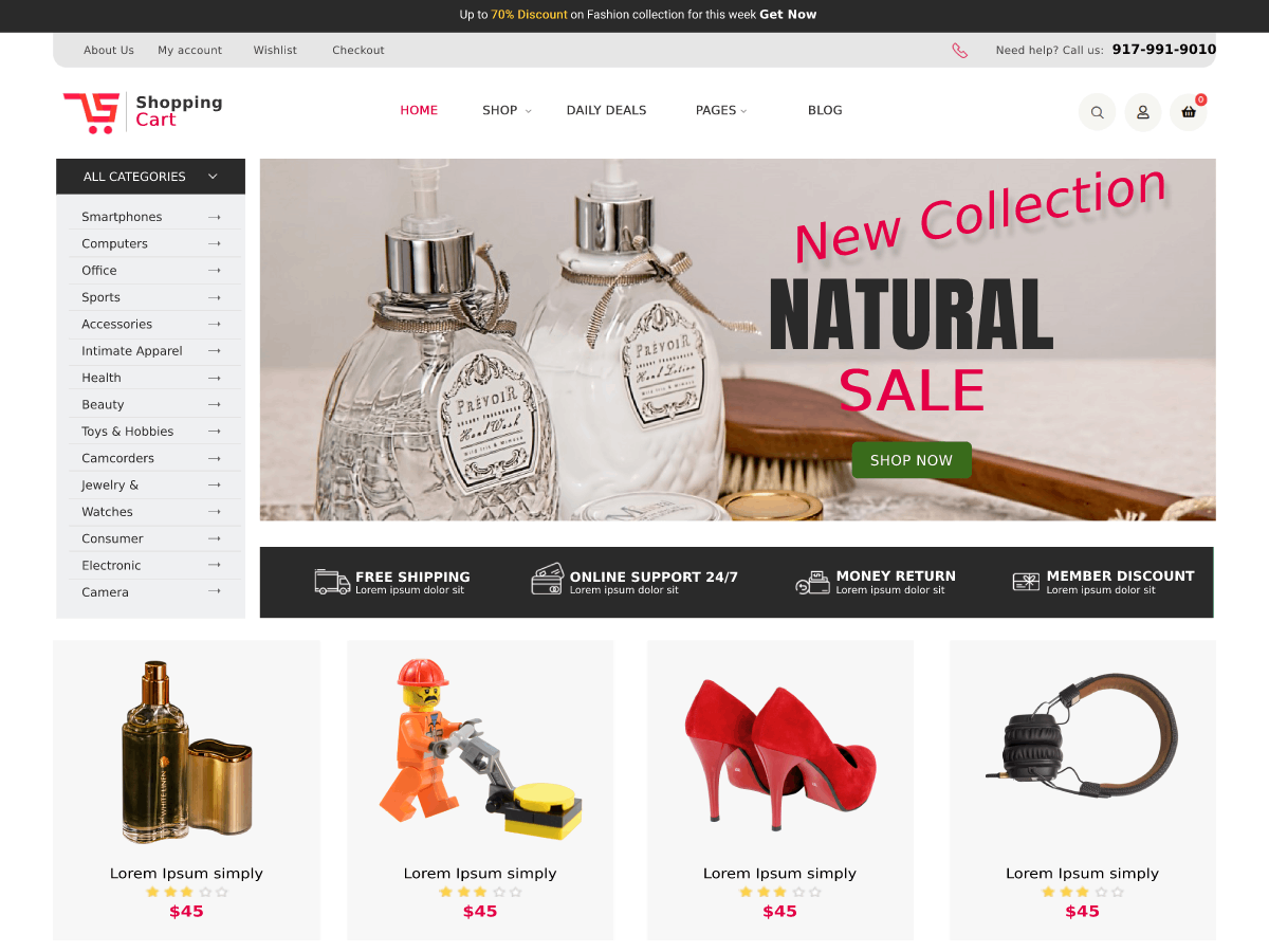 Shopping Cart Woocommerce theme screenshot