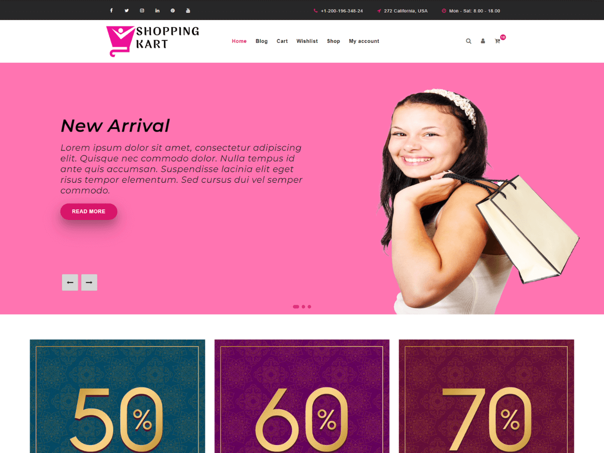 Shopping Kart WP theme screenshot