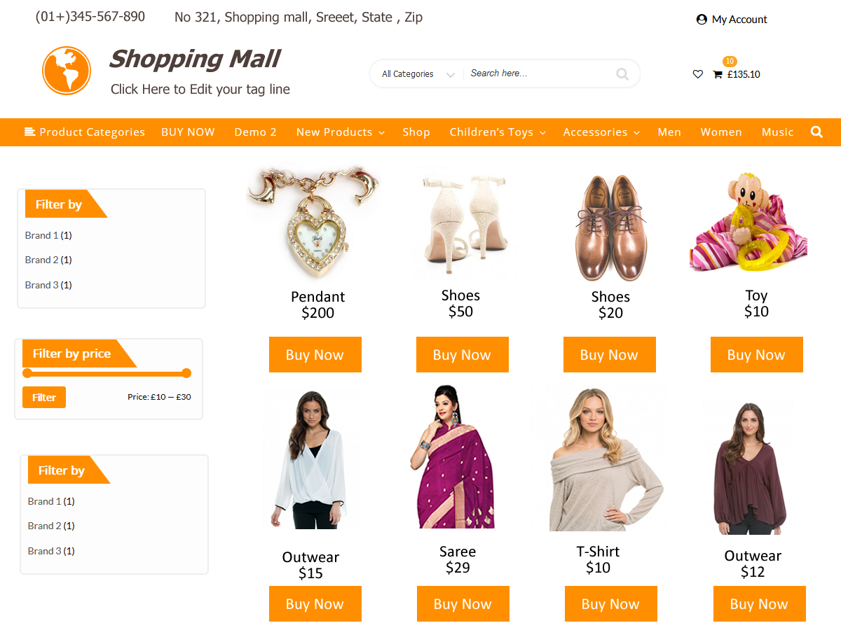 Shopping Mall theme screenshot