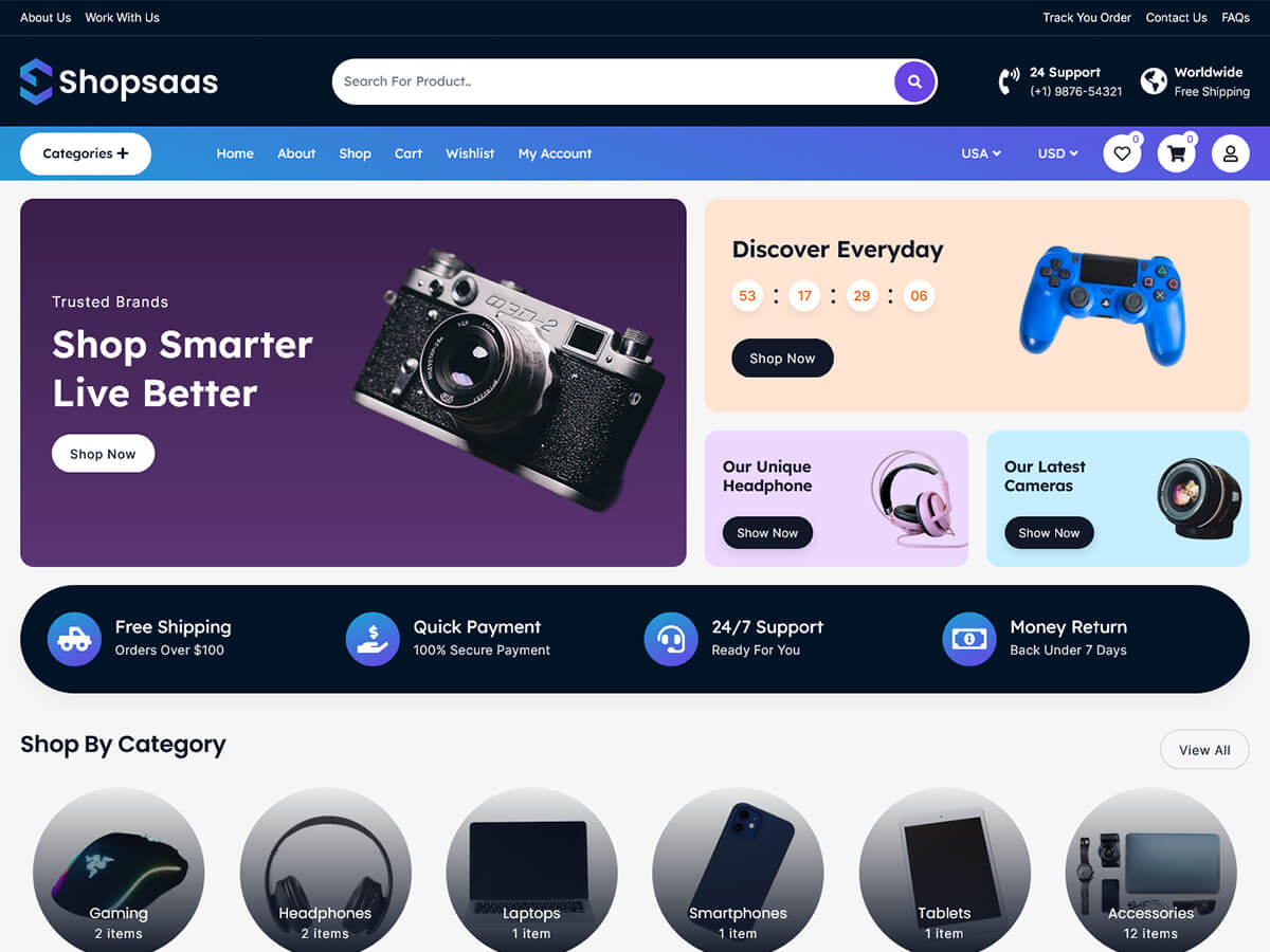 Shopsaas theme screenshot